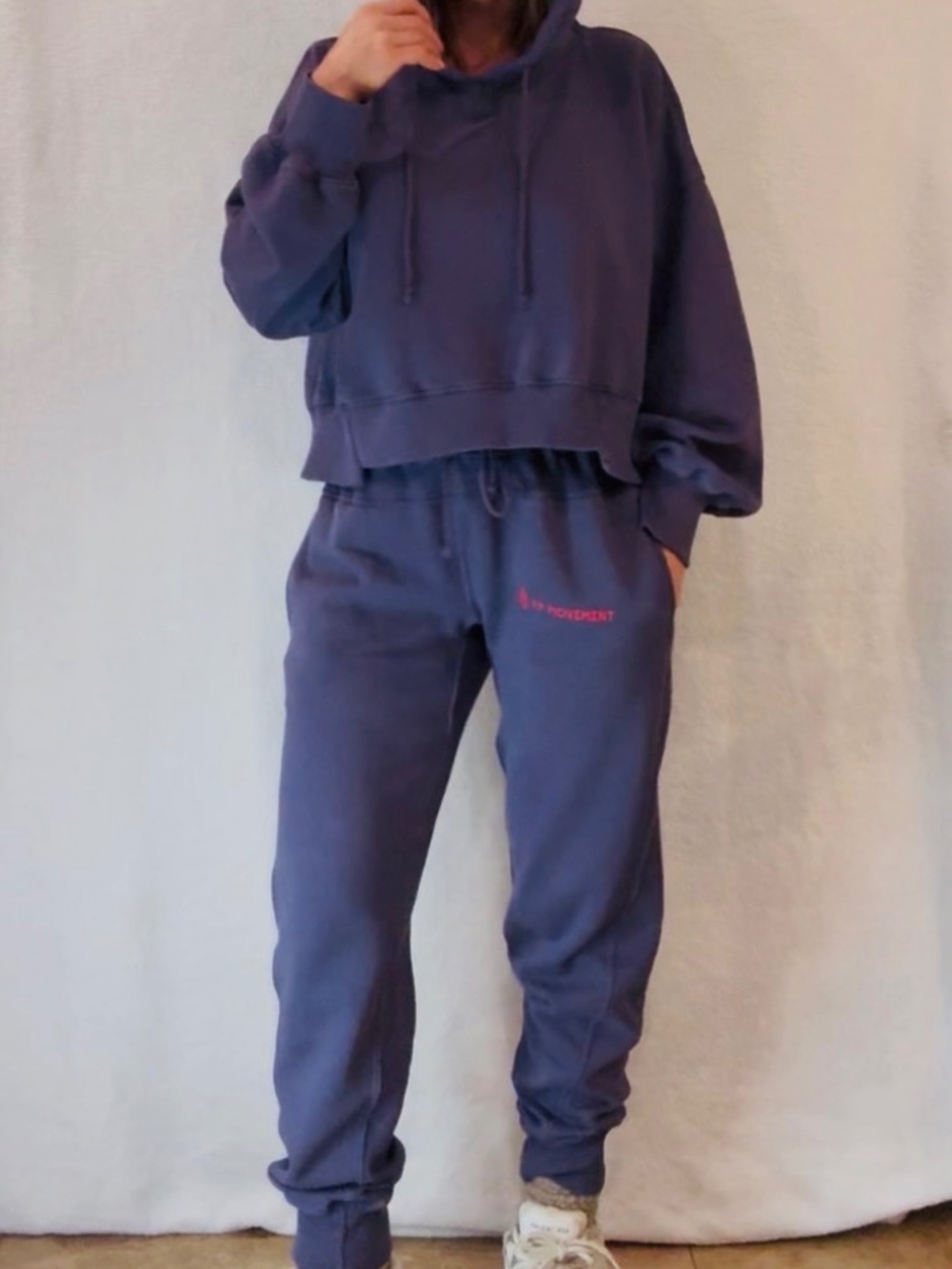 Free People Movement Washed Indego Jogger Sweat Set XS